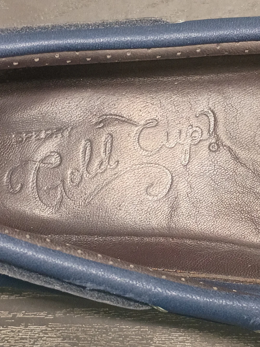 Sperry GOLD CUP Men's 9M Navy Blue Leather Boat Shoes. Like NEW!!!